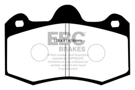 EBC Bluestuff NDX Rear Brake Pads for McLaren MP4-12C and Lotus Evora
