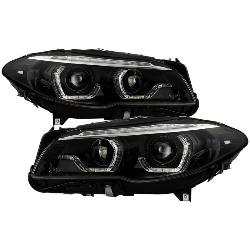 Spyder BMW 5 Series F10 2011-2013 Xenon/HID AFS Projector Headlights - Black