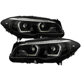 Spyder BMW 5 Series F10 2011-2013 Xenon/HID AFS Projector Headlights - Black