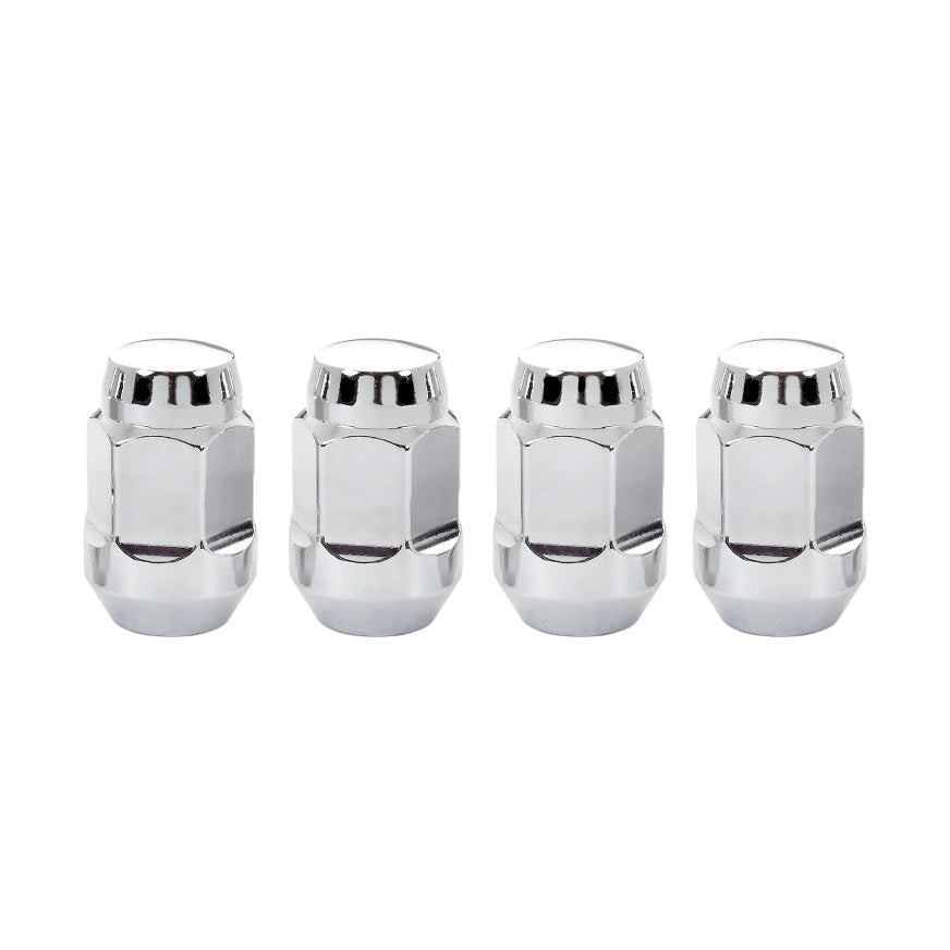 McGard Chrome Bulge Cone Seat Lug Nut Set M12 x 1.5 Thread - 4 Pack