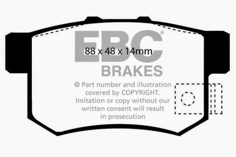 EBC Ultimax OEM Replacement Rear Brake Pads for Honda CR-V and Odyssey * Part Number EBCUD536