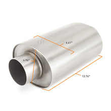 Load image into Gallery viewer, Mishimoto Universal Resonator with 2.5-inch Inlet/Outlet - Brushed Stainless Steel