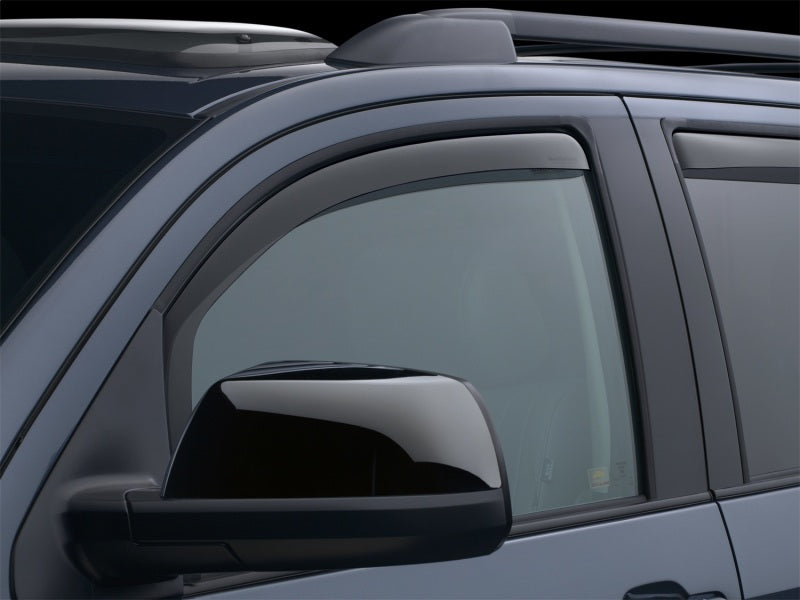 WeatherTech Front Side Window Deflectors for Toyota Tundra CrewMax and Double Cab - Dark Smoke