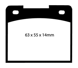 EBC Yellowstuff Front Brake Pads for Volvo 164 and Lotus Elan 1.6 | Part No. ebcDP4114R