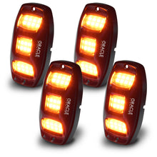 Load image into Gallery viewer, ORACLE Lighting RGB+W Underbody Wheel Well Rock Light Kit – 4 Pieces with Bluetooth &amp; Wireless Remote Control