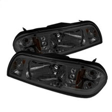 Load image into Gallery viewer, Spyder Ford Mustang 87-93 LED Crystal Headlights with Black Housing - Part Number HD-YD-FM87-1PC-LED-SM