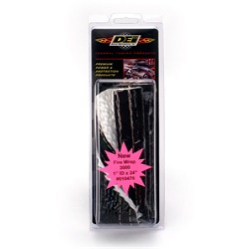 DEI Fire Wrap 3000 Thermal Insulator Sleeve - 1 Inch I.D. x 2 Feet, Easy Hook & Loop Closure for Automotive Applications