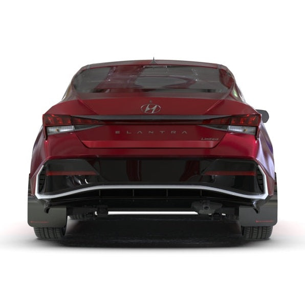Rally Armor 24-25 Hyundai Elantra Black Mud Flap with Metallic Black Logo