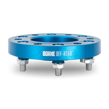 Load image into Gallery viewer, Mishimoto Wheel Spacers, 6x139.7 Bolt Pattern, 78.1mm Center Bore, 25mm Thickness, M14x1.5, Blue - misBNWS-005-250BL