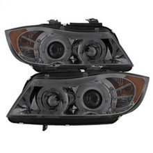 Load image into Gallery viewer, Spyder OEM-Quality Projector Headlights with LED Halo for BMW E90 3-Series (2006-2008) - Smoke Finish