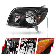 Load image into Gallery viewer, ANZO 2003-2005 Toyota 4Runner Crystal Headlight Set with Clear Lenses and Black Housing