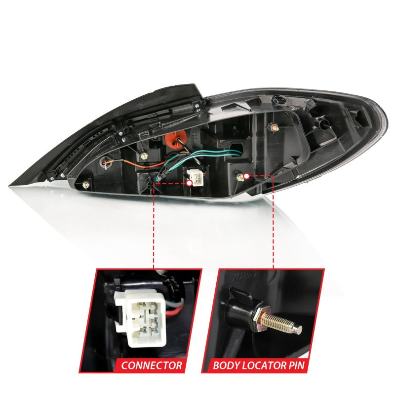 ANZO 10-13 Hyundai Genesis 2-Door LED Taillights with Dark Smoke Lens - Pair