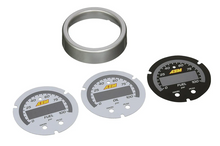 Load image into Gallery viewer, AEM X-Series 0-100 PSI / 0-7 Bar Pressure Gauge Accessory Kit with Silver Bezel and Custom Faceplates