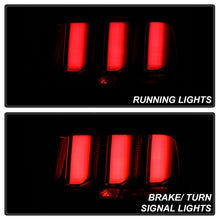 Load image into Gallery viewer, Spyder 05-09 Ford Mustang LED Tail Lights with Smoke Finish and White Light Bar