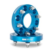 Load image into Gallery viewer, Mishimoto 25mm Hub-Centric Wheel Spacers, 6x139.7 Bolt Pattern, 95.1mm Bore, M14x1.5 - Blue | misBNWS-013-250BL