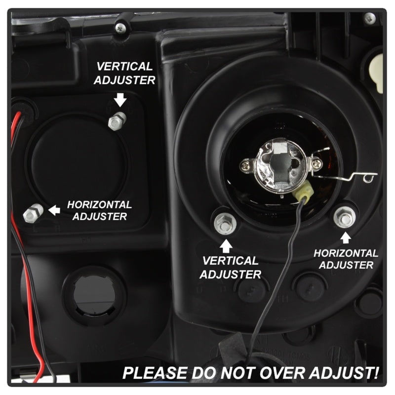 Spyder 05-11 Toyota Tacoma Version 2 Projector Headlights with Light Bar DRL - Black Smoke Smoke