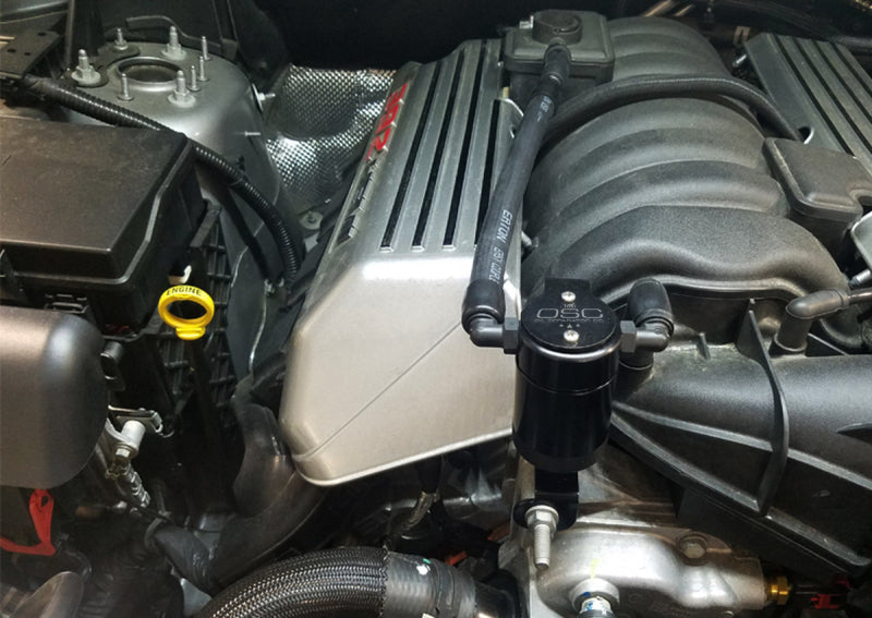 J&L JLT3063P-B 3.0 Passenger-Side Oil Separator, Black Anodized for 6.4L Hemi