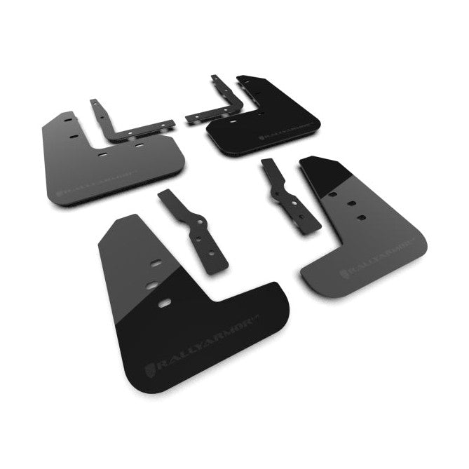 Rally Armor 2024+ Ford Mustang Black UR Mud Flap w/ Metallic Black Logo