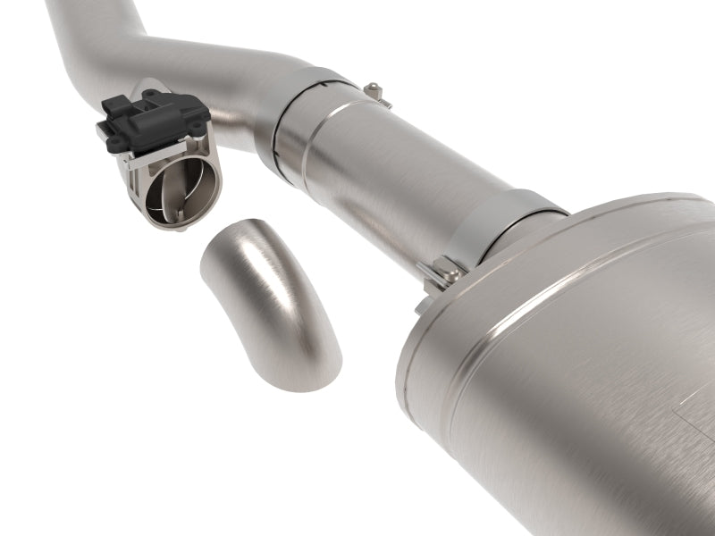 aFe Gemini XV 4-inch to Dual 3-inch 304 Stainless Steel Cat-Back Exhaust System with Cutout for 2019-2021 GM Silverado/Sierra 1500 V8-6.2L