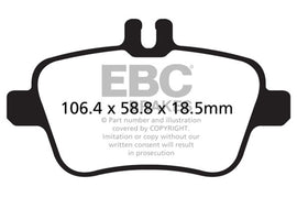 EBC DP32157C Redstuff Ceramic Rear Brake Pads for 2014+ Mercedes-Benz CLA250 and 2012-2015 SLK Models
