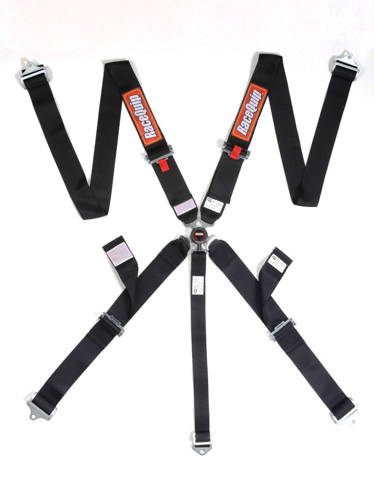 RaceQuip Black SFI CAMLOCK 5-Point PU Lap Seat Belt - Part Number RQP742002