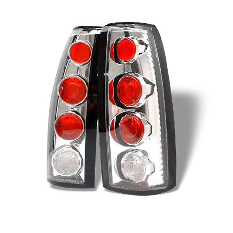 Spyder Euro Style Tail Lights for Chevy C/K Series 1500/2500 and GMC Sierra 1988-1998 - Chrome with Stock Bulb Compatibility