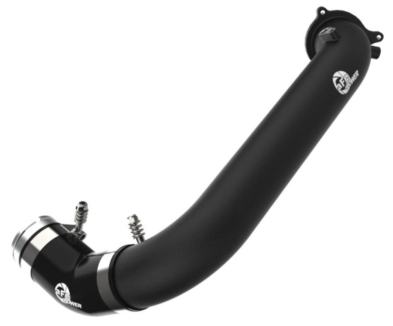 aFe BladeRunner Black 2-3/4in Aluminum Charge Pipe for Toyota GR Supra (A90) 2021-2024