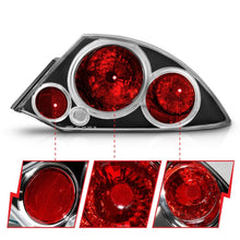 Load image into Gallery viewer, ANZO 2000-2005 Mitsubishi Eclipse Tail Light Assembly with Clear Lens and Black Housing