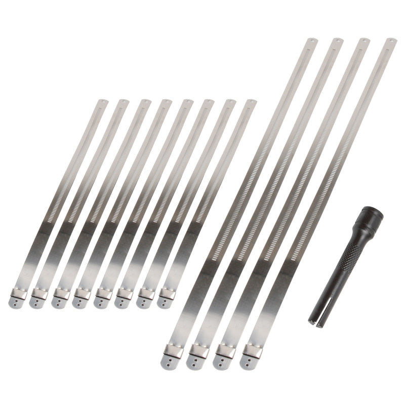 DEI Stainless Steel Positive Locking Tie & Tool Kit - High Heat Exhaust Wrap Securement (8 in & 14 in)
