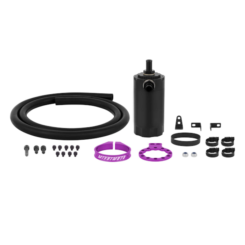 Mishimoto Universal Baffled Oil Catch Can - Purple for Automotive Performance
