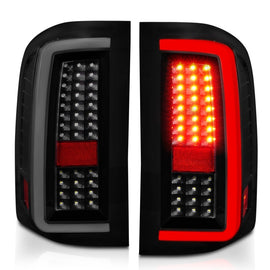 ANZO LED Tail Light Assembly for Chevrolet Silverado 2007-2013 – Black Housing with Smoke Lens, Pair