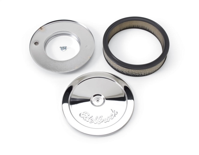 Edelbrock Pro-Flo Series Round Chrome Air Cleaner for 5-1/8 Inch Carburetors - Part #1208