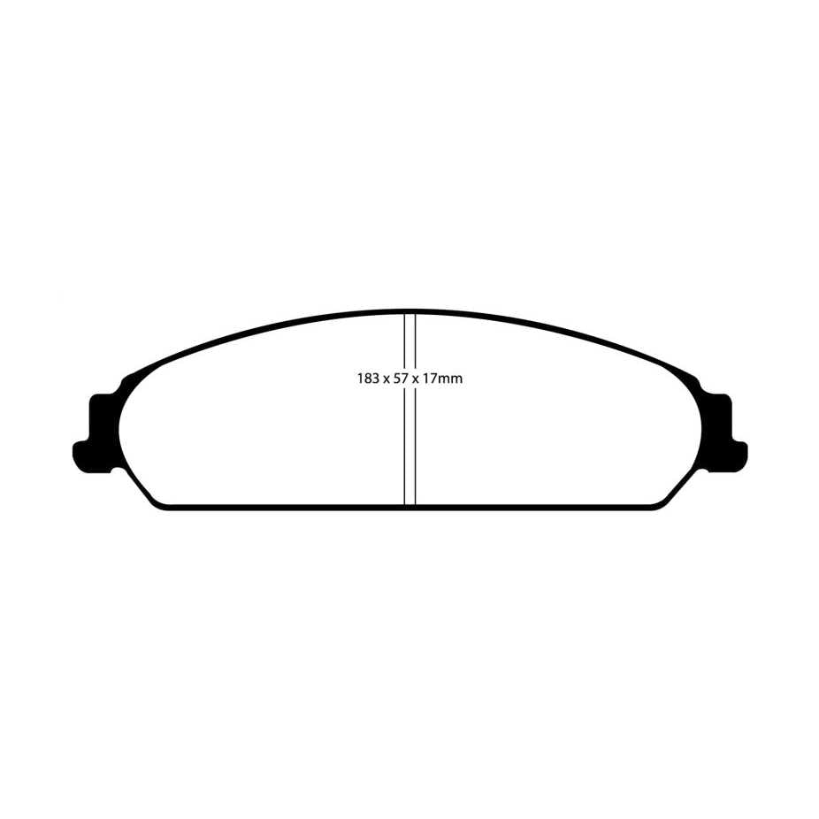 EBC Redstuff Ceramic Low Dust Front Brake Pads for Dodge Charger and Challenger * Part Number ebcDP31724C
