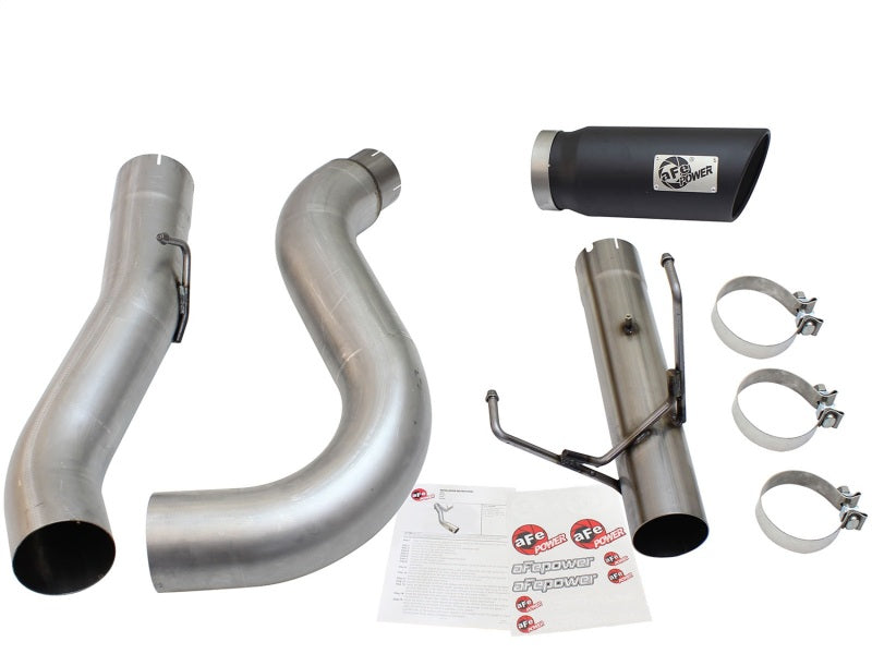 aFe MACHForce XP Large Bore 5-Inch DPF-Back Exhaust System with Black Tip for 2013-2018 Dodge RAM 2500/3500 6.7L Diesel