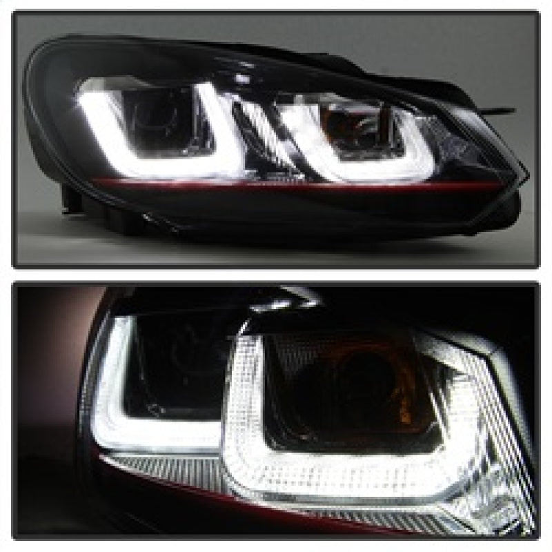 Spyder Version 3 Projector Headlights for Volkswagen Golf and GTI (2010-2013) * Black Halo Design