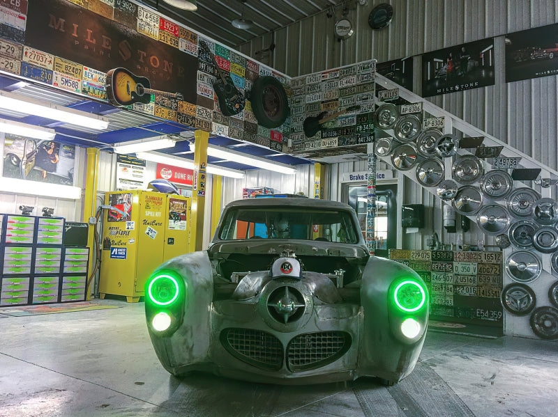 ORACLE Lighting 7 Inch Sealed Beam Headlight with White Halo – Classic Car and Truck Replacement