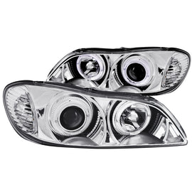 ANZO 2000-2004 Infiniti I30 and I35 Projector Headlights with Halo, Chrome Housing, Clear Lens – Pair