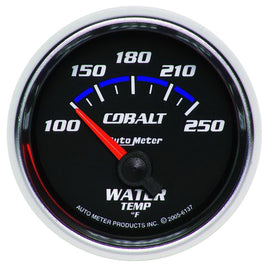 AutoMeter Cobalt 52.4mm Electronic Water Temperature Gauge 100-250°F