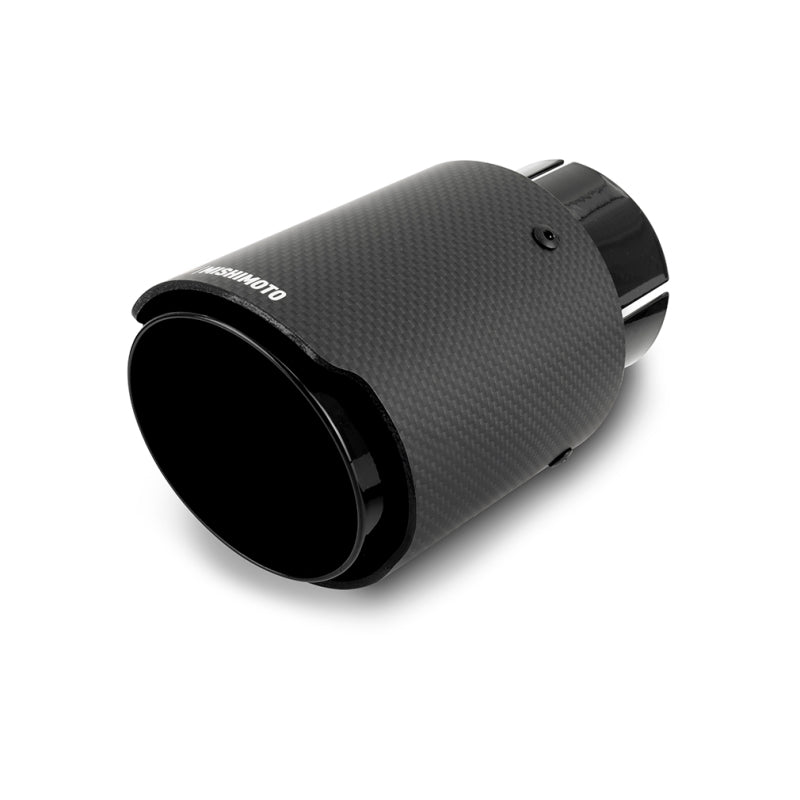 Mishimoto Carbon Fiber Muffler Tip 3-inch Inlet, 4-inch Outlet with Black Finish