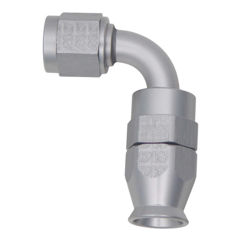 DeatschWerks 6AN Female Swivel 90-Degree Hose End PTFE with Olive Insert - Titanium Anodized DWK6-02-0852