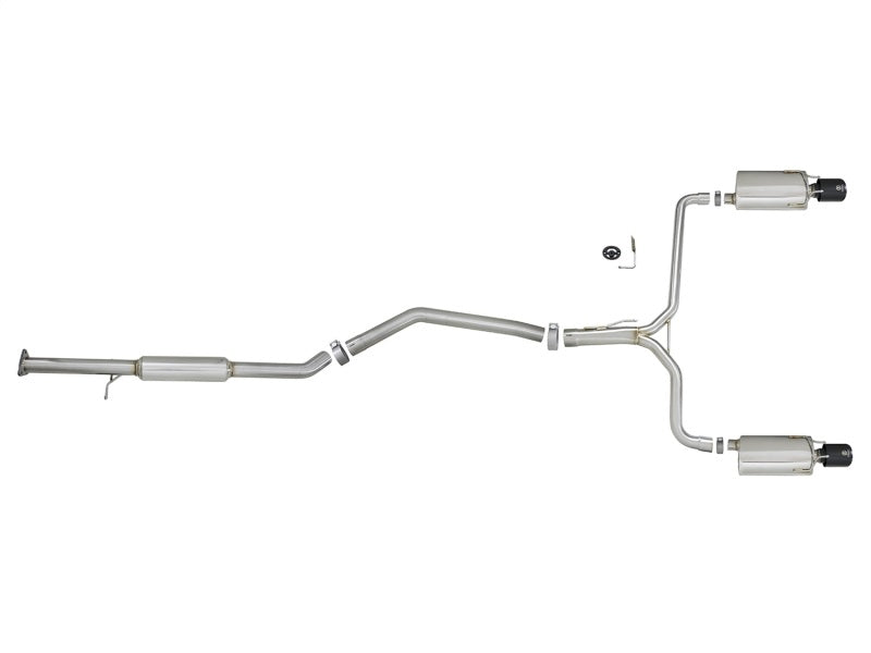 aFe Takeda Dual Cat-Back Exhaust System with Black Tips for Honda Accord 2013-2017