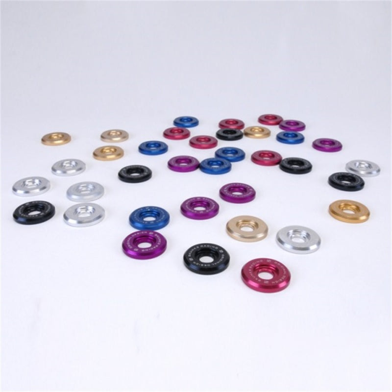 Skunk2 Racing Small Fender Black Anodized Washer Kit – 6 Pcs. for Honda Vehicles with M6 x 1.0 Hardware