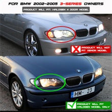 Load image into Gallery viewer, Spyder BMW E46 3-Series 2002-2005 Smoke Halo Projector Headlights with LED Halo - Part Number SPY5042422