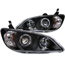 Load image into Gallery viewer, ANZO 2004-2005 Honda Civic Projector Headlights with Halo and Black Housing