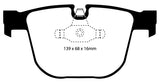 EBC Redstuff Ceramic Low Dust Rear Brake Pads for BMW 550i and 535i
