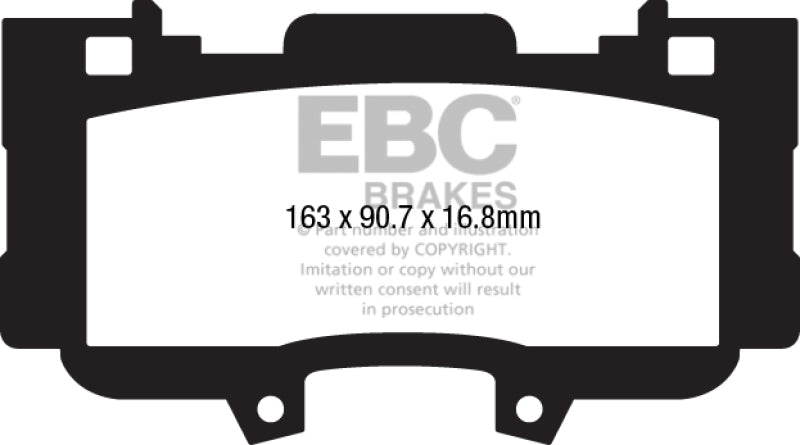 EBC Yellowstuff Brake Pads for Ford Mustang 2015-2016 * High-Performance Street and Track Use