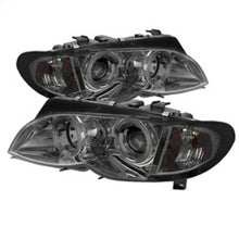 Load image into Gallery viewer, Spyder BMW E46 3-Series 2002-2005 Smoke Halo Projector Headlights with LED Halo - Part Number SPY5042422