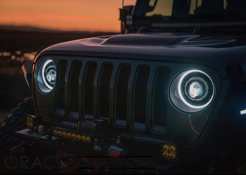 Oracle Lighting Oculus Switchback Bi-LED Projector Headlights for Jeep Wrangler JL / Gladiator JT - Amber and White