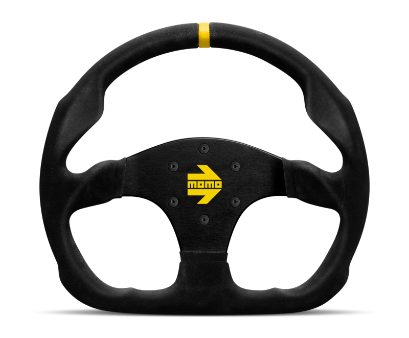 MOMO MOD30 320mm Steering Wheel with Black Suede and Black Spokes - Part R1960/32S
