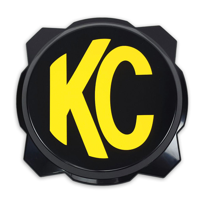 KC HiLiTES 6-inch Black Plastic Light Cover with Yellow Logo for Gravity Pro6 LED Lights
